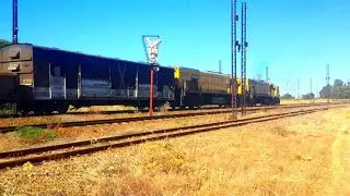 Zimbabwe Railways DE10A 1015 With Dead In Tow DE11A 2107 Hauling Loaded & Empty Wagons From Kadoma