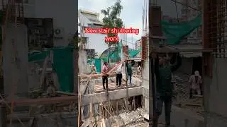 New stair case shuttering construction in building #shorts #construction #shuttering #youtubeshorts