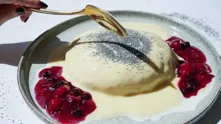 Вкусные пельмени с начинкой под ванильным соусом | Легкий австрийский десерт | Гермкнодель