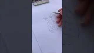 3d fruits drawing pineapple 🍍 #shorts