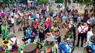 Morris Federation Day of Dance, Exmouth, 19 July 2025: mass dance display