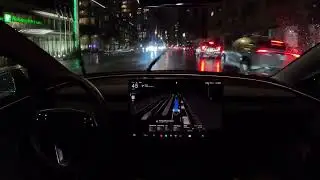 Tesla FSD 14.1.4 at Night & in Rain 🇨🇦🌃☔