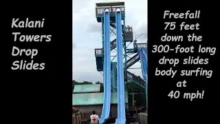 Nancy Stallard slides down The Kalani Tower Drop Slide at White Water in Branson, MO, 6/22