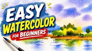 Easy Watercolor Landscape for Beginners - Shashank Shukla (Time-Lapse Tutorial)
