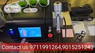 Biotronix Physiotherapy Laser Therapy Class 4 Touch Screen Based 10 W Power 980 Nm Wavelength