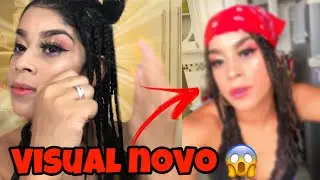 FIZ TRANÇAS POR TODO MEU CABELO MUDEI O VISU