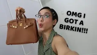 Hermes Birkin 25 Gold on Gold 🔑😱 | Unboxing, What Fits, When Worn