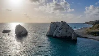Aphrodite's Rock (Petra tou Romiou) Cyprus Drone Footage February 2021