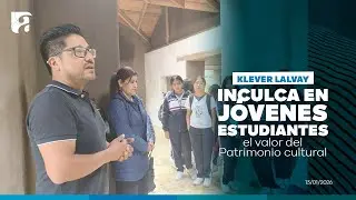 Klever Lalvay inculca en j&oacute;venes estudiantes el valor del Patrimonio Cultural