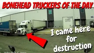 WHITE VOLVO MAFIA DISTRUCTION | BONEHEAD TRUCKERS OF THE DAY