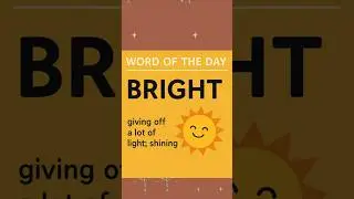 Word of the day: Bright  #english
