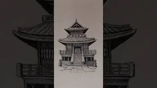 Sketch of a Japanese Style pagoda, what should i sketch next? #japanophile #japaneseculture