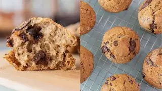 Making Bakery-style Chocolate Chip Muffins - Moist and fluffy muffins | Apronmode