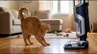 Funny Dog Meets Robot Cat Day27  Episode Theme The Loud Monster (Vacuum Cleaner)