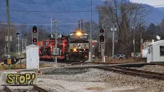 Norfolk Southern mow train 903 South through Rockwood Tennessee
