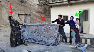 First Wife’s Jealousy: Trying to Take the Carpet While Ali Repairs the Porch 🏠👩‍❤️‍👨🚫