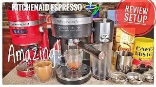 KitchenAid Espresso Machine & Automatic Milk Frother Review & How To Make Latte    Best Espresso