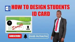 How to design Students ID Card in Ms Word | Ms Word Design ideas | Microsoft Word &lrm;⁨@joabachacha⁩&nbsp;  