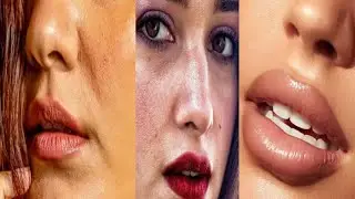 Hot Actress Face Lips Close up