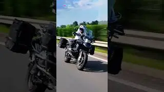 Beautiful Rider Conquers the Road on BMW GS1250 🔥🏍️ #bikerchic #motovlog #bikelife #motovolgger