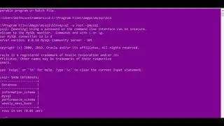 How to access MySql through the Windows command line