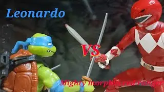 Leonardo vs Mighty morphin Red Ranger 