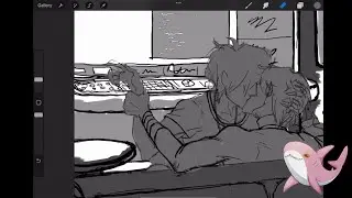 Drawing the guys making out & Digimon | Twitch VOD 2025-10-08 (Art + Let's Play)