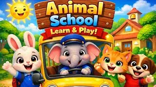 Animal School Full Day 🐘🎒 | Learn Numbers, Colors & Good Habits | Kids Educational Cartoon 3D