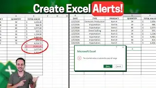 How to create an Excel Alert | Highlight and Pop-up Message | Value outside the specified Range