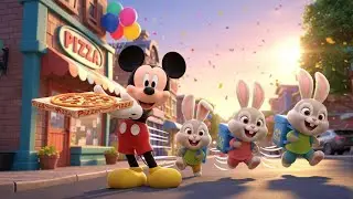 Mickey Mouse Opens a Pizza Shop! Bunny Delivery Saves the Day | Kids Fun