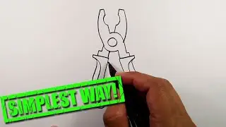 How to draw a pliers easy | Simple Drawing