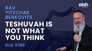 Teshuvah Is Not What You Think: Introduction to Elul from Rabbi Yitzchak Berkovits