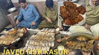 Javed Fish Corner - Kasur Street Food Pakistan | Javed Tawa Fish Fry Kasur | Crispy Fried Fish Kasur