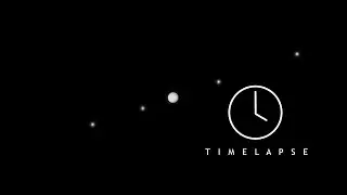 Timelapse of Jupiter's moons orbiting Jupiter.