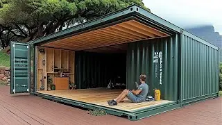 Man Builds Amazing DIY Container Home with Foldable Terrace | Low-Cost Housing ‪