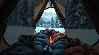 Alone in a Blizzard 🌨️ | Relaxing Snow Camping and Survival Sounds #rain #cabinbliss #rainsounds