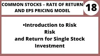 &middot; Risk and Return for Single Stock Investment Mgt330 Lecture in Hindi Urdu 18
