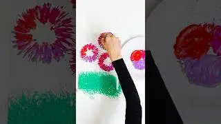 How to paint flowers with a toilet paper roll