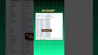 Считайте как профессионал в Excel 🔥 (используя DCOUNT)