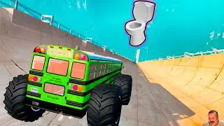 Top 50 School Bus Jumps & Crashes &ndash; BeamNG Drive Bus Madness Compilation