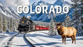 Colorado Winter 4K | Winter Wilderness ❄️ Frozen Lakes, Snowfields & Peaceful Piano Music
