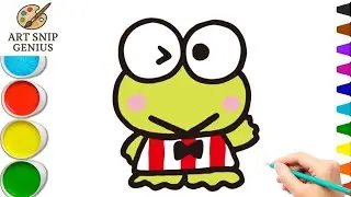 Sanrio Keroppi Drawing 💚 | Easy Cute Frog for Kids | Art Snip Genius
