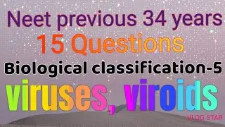 Neet 34 previous year MCQ || Biological classification - 5 || virus , viroid || #neetprepation