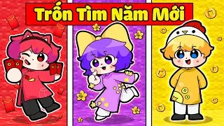 NABEE THỬ THÁCH 24H CHƠI TRỐN TÌM NĂM MỚI SIÊU ĐẸP TRONG MINECRAFT 🤩🎊🌸
