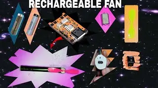 HOW TO MAKE RECHARGEABLE FAN WITH PVC PIP || POTABLE RECHARGEABLE FAN || TYPE C ||  SUBSCRIBE ME#FAN