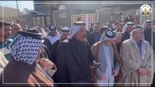 زيارة الشيخ الامين لعشيرة الجنابيين الشيخ كامل طه المدب الجنابي  إلى محافظة النجف الأشرف 