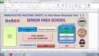 Senior High School Stress Free E-Class Record S.Y. 2020 - 2021 Based from DepEd Order 31 s. 2020