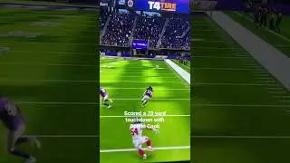 Scored a 70 yard touchdown with Dalvin cook
