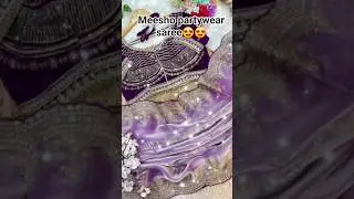 meesho partywear saree #shorts#trending#viral#youtubeshorts#ytshorts#saree #meesho #shopping#yt#new