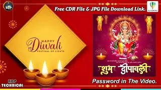 Happy Diwali Poster design Design in Corel Draw Tutorial #25 | Festival Post Design Tutorial